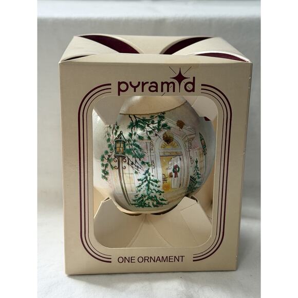 Vintage Pyramid Christmas Ornament Ranch Industries Inc Gastonia, NC With Box - Picture 1 of 5